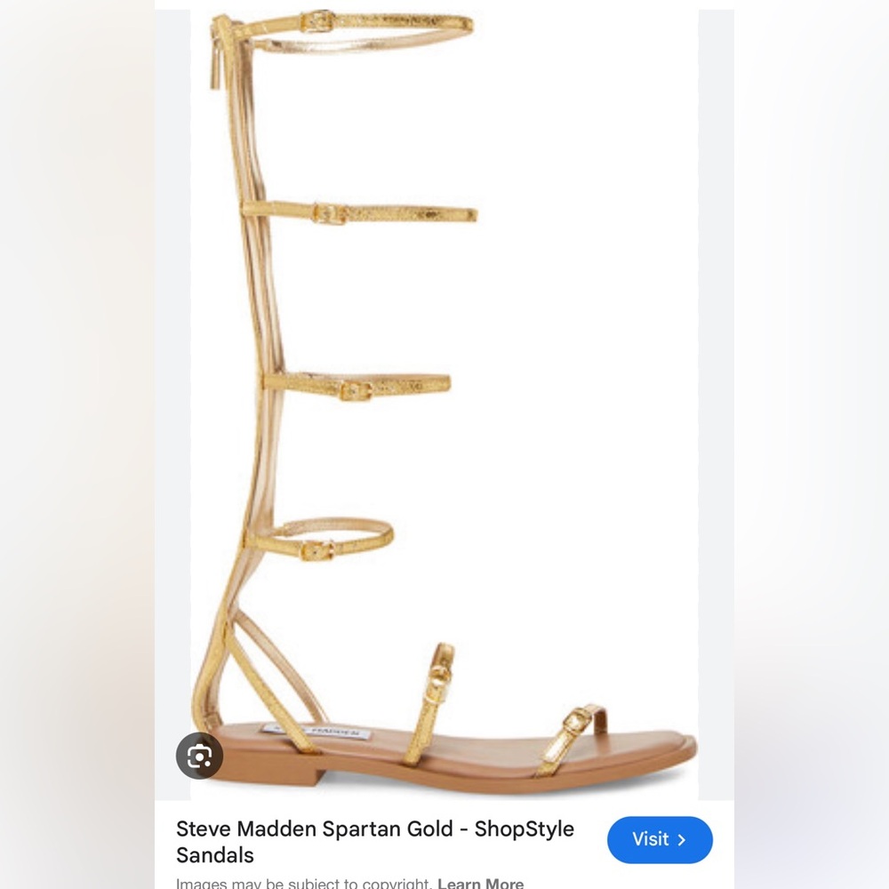 Steve Madden Gold Strappy Spartan Sandals